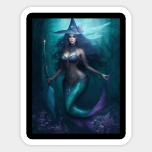 Blue Sea Wicth Mermaid Sticker